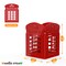 Mango Steam Tabletop Telephone Booth Pencil Cup Holder, Organizer